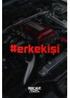 Erkek İşi Yazı JDM Araba-Motosiklet Cam Etiket Sticker 20x4,4cm
