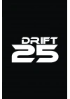 Motor için Dekoratif Sticker Drift 25 Logo Beyaz Renk Etiket