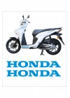 Honda Dio Marşpiyel Sticker Honda Sticker 2 Adet 20cm BEYAZ