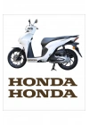 Honda Dio Marşpiyel Sticker Honda Sticker 2 Adet 20cm KAHVERENGİ