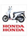 Honda Dio Marşpiyel Sticker Honda Sticker 2 Adet 20cm BEYAZ
