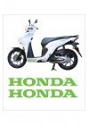 Honda Dio Marşpiyel Sticker Honda Sticker 2 Adet 20cm BEYAZ