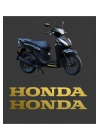 Honda Dio Marşpiyel Sticker Honda Sticker 2 Adet 20cm