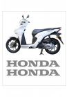 Honda Dio Marşpiyel Sticker Honda Sticker 2 Adet 20cm GRİ
