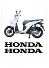 Honda Dio Marşpiyel Sticker Honda Sticker 2 Adet 20cm SIYAH