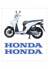 Honda Dio Uyumlu Marşpiyel Sticker Honda Sticker 2 Adet 20cm PARLEMENT MAVİ