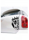 King Araba, Motorsiklet, Kask, Laptop, Cam, Duvar Sticker 25x14 cm