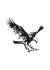 Uçan Kartal Oto Sticker, Motorsiklet Sticker, Kask Sticker 16 X 15 Cm