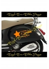 Yıldız Hız 25x13 2 Adet (SAĞ SOL) Depo Kapağı Araba Sticker Oto Motorsiklet Motor Kask Sticker