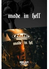 Made in Hell Yazı JDM Motosiklet Kask Etiket Sticker 10x2cm
