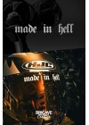Made in Hell Yazı JDM Motosiklet Kask Etiket Sticker 10x2cm