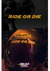Ride or Die Yazı JDM Motosiklet Kask Etiket Sticker 11x1cm