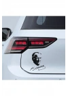 Atatürk Imza Sticker - Atatürk Sticker - Oto Sticker - Araba Sticker - Araç Sticker - 16cm X 20cm