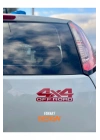4X4 Off Road JDM Araba Motosiklet Cam Etiket Sticker 18x5 CM