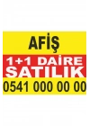 (100 Cm X 200 Cm) AFİŞ 1+1 Satılık Daire Branda - Afiş- Pankart