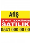 (100 Cm X 150 Cm) 3+1 Satılık Daire Branda - Afiş- Pankart