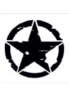 Army Star, Askeri Yıldız Off Road Sticker, 10x10 Cm, Oto Sticker,