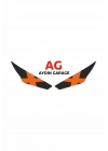 Rks R250 2023 - 2024 Uyumlu Far Sticker X Turuncu