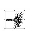 Yamaha alev logo beyaz 12,5x11,5 Cm