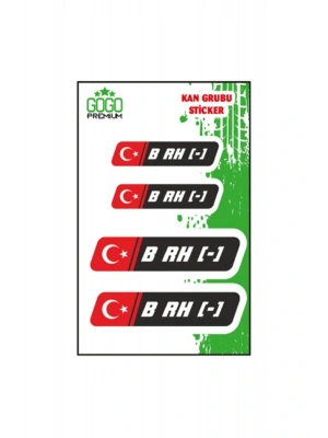 Kan Grubu Iı B Rh(-) Siyah Dörtlü Damla Etiket