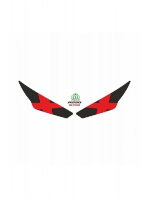 RKS R250 2023 UYUMLU FAR STİCKER X KIRMIZI