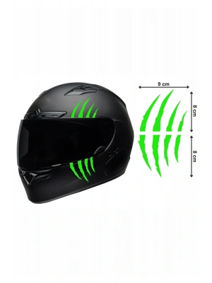 Motorsiklet Kask Pençe YEŞİL Sticker 9x16 cm