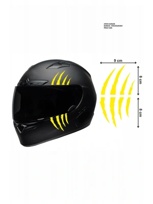 Motorsiklet Kask Pençe SARI Sticker 9x16 cm