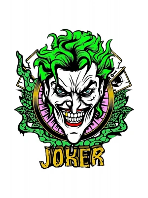 joker 8*9 Motorsiklet, Laptop, Kask, Araba Sticker 14x9 Cm