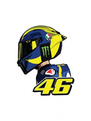 46 Motorsiklet Kask Laptop Ve Oto Sticker 13x11 Cm