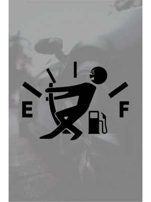 Siyah Araba Yakıt Deposu Kapağı Sticker Araba Sticker Oto Sticker