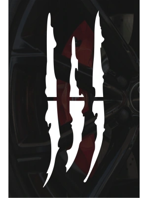 30 X 10 Cm pençe Oto Sticker Araba Far Sticker Beyaz