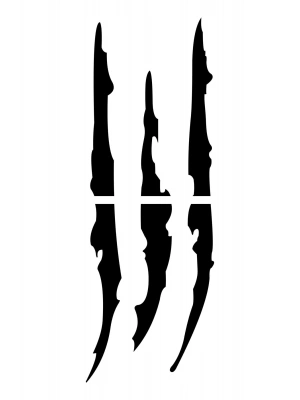 30 X 10 cm Monster Pençe Oto Sticker Araba Far Sticker Siyah