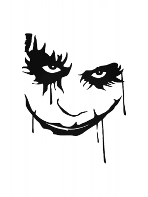 Joker Yüzü Maske 3 Sticker Araba Oto Arma Duvar Çıkartma 20 cm