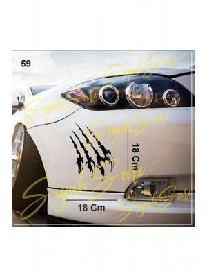 Aslan Pençesi Araba Araç Oto Ev Duvar Dekoratif Sticker Etiket Folyo