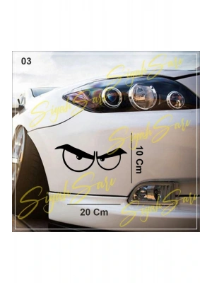 sinirli bakışlar gözler Araba Araç Oto Minübüs Ev Duvar Dekoratif Çıkartma Sticker Etiket Folyo