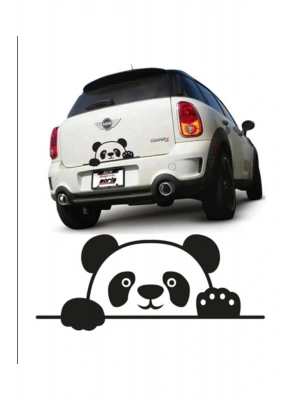 Bagajdan Bakan Panda 20x8 cm Sticker Araba, Motorsiklet, Laptop, Cam Sticker