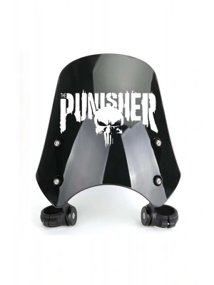Punisher Ön Cam Sticker Motorsiklet Beyaz Sticker