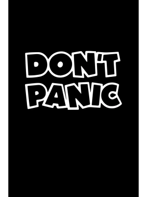 Dont Panic Araba, Motorsiklet, Kask, Laptop, Cam Sticker 14x8 Cm