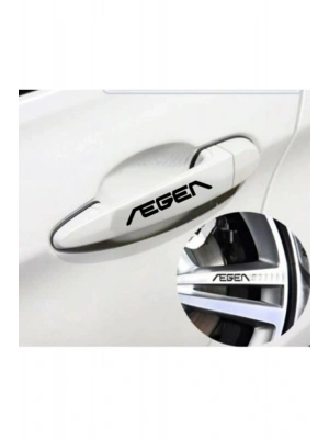 Fiat Egea Kapı Kolu Ve Jant Sticker Siyah 10 Adet 10x1,5 Cm Oto Sticker Ega