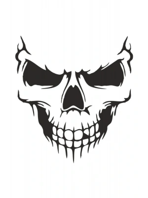 Araba Kaput Kurukafa Kuru Kafa Sticker 00660 33x30 Cm