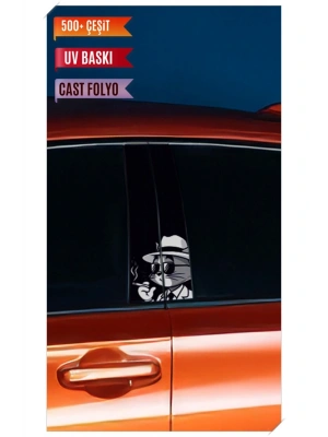 Araç Kapı Direk Kaplama Folyosu Tom&Jerry Desenli (Sağ Sol Takım) (2 Adet) - 22x50 Cm