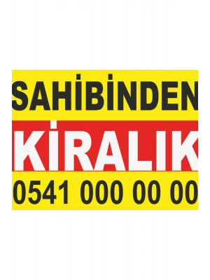 (70 Cm X 100 Cm) Sahibinden Kiralık Branda - Afiş- Pankart