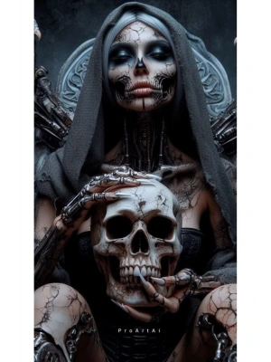 Araba Kapı Direk Kaplama Folyosu kuru kafa kadın