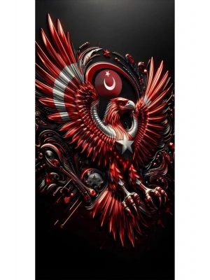 Araba Kapı Direk Kaplama Folyosu kartal ve türk bayrağı