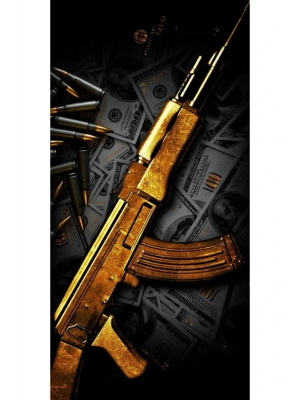 Araba Kapı Direk Kaplama Folyosu ak-47 tüfek