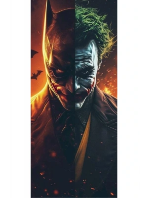 Araba Kapı Direk Kaplama Folyosu Batman ve Joker