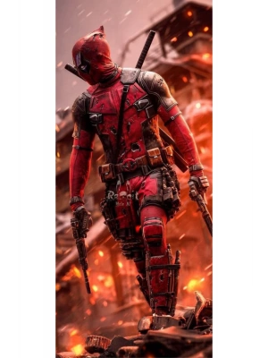 Araba Kapı Direk Kaplama Folyosu Deadpool