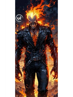 Araba Kapı Direk Kaplama Folyosu Ghost Rider