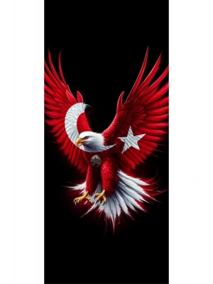 Kartal Kapı Direk Kaplama Folyosu BASKILI STİCKER Sağ-Sol 2 Adet 22*50 CM