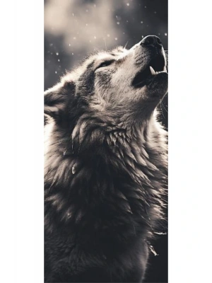 Kurt Kapı Direk Kaplama Folyosu BASKILI STİCKER Sağ-Sol 2 Adet 22*50 CM